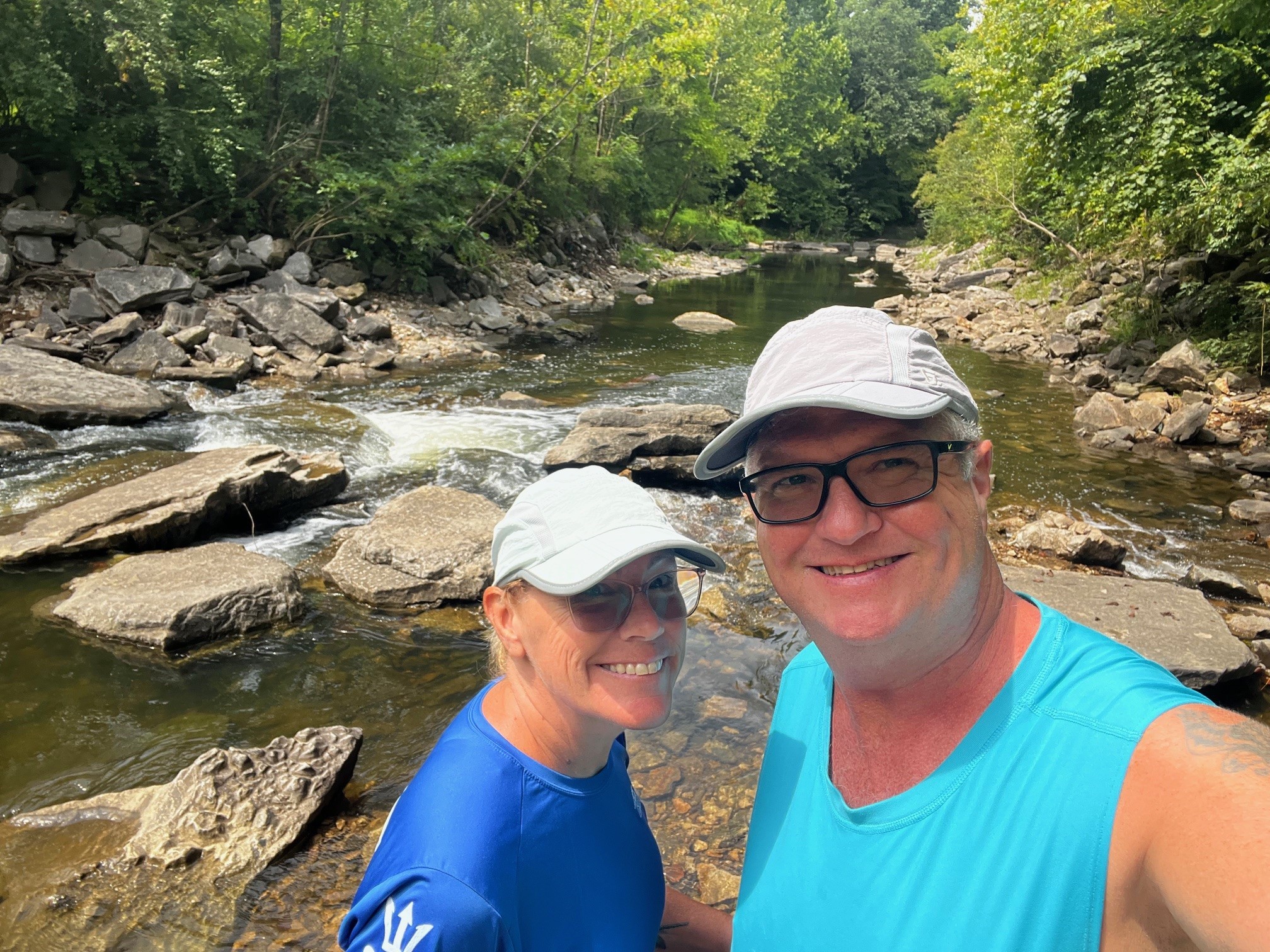 We are standing in Coldwater Creek at Fort Bellefontaine.